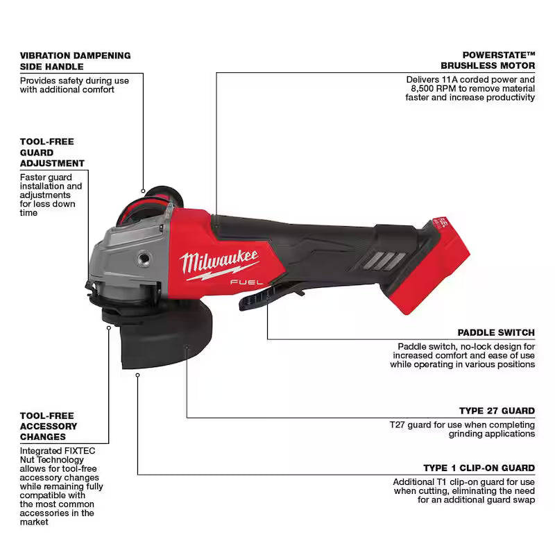 18V Lithium-Ion Brushless Cordless Reciprocating Saw and 4-1/2 in. Grinder V5033