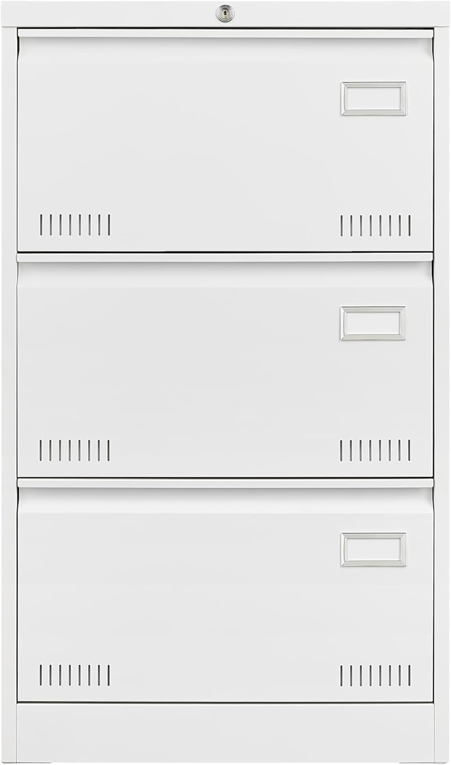 White 3-Drawer Metal Lateral File Cabinet S60286