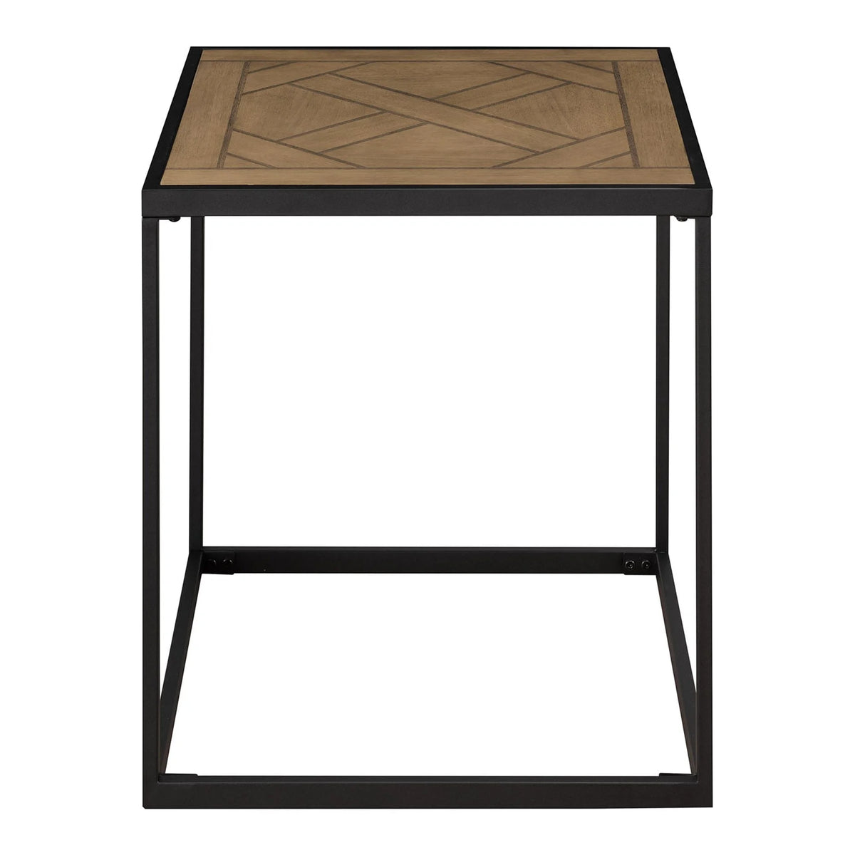 20" Parquet-Top Metal Square Side Table A40455