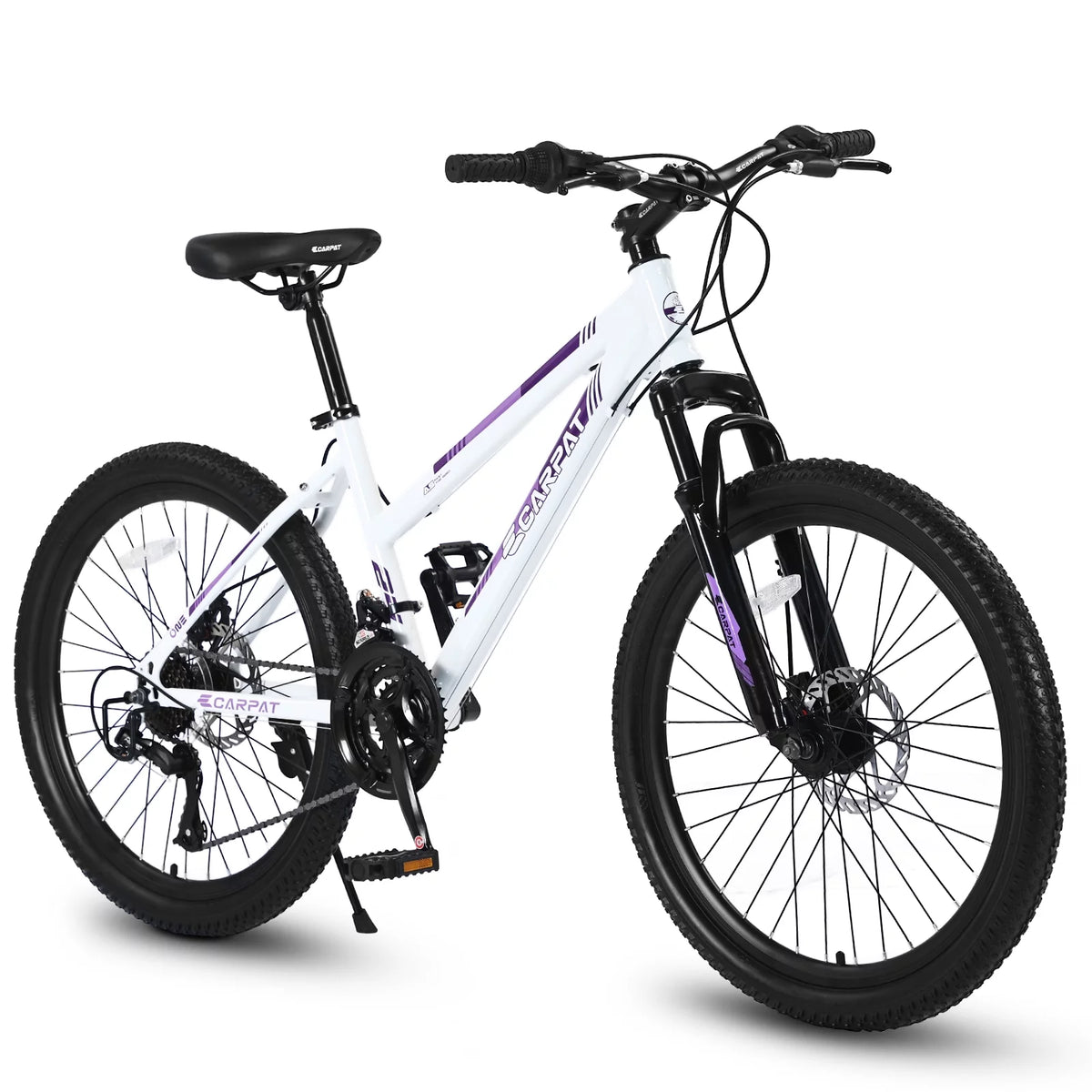 24 inch Mountain Bike with Dual Disc Brakes White O578