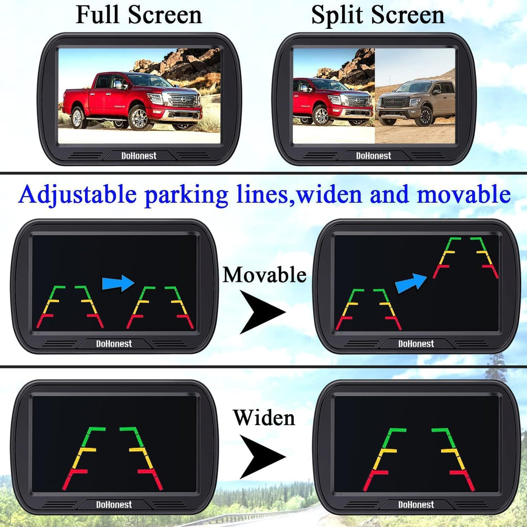 5'' Monitor HD 1080P Bluetooth Wireless Backup Camera Q901253