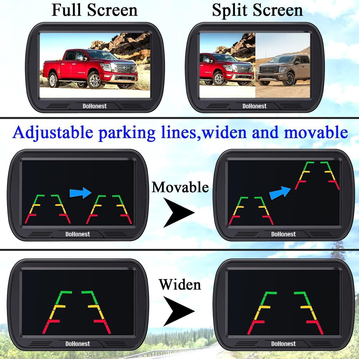 5'' Monitor HD 1080P Bluetooth Wireless Backup Camera Q901253