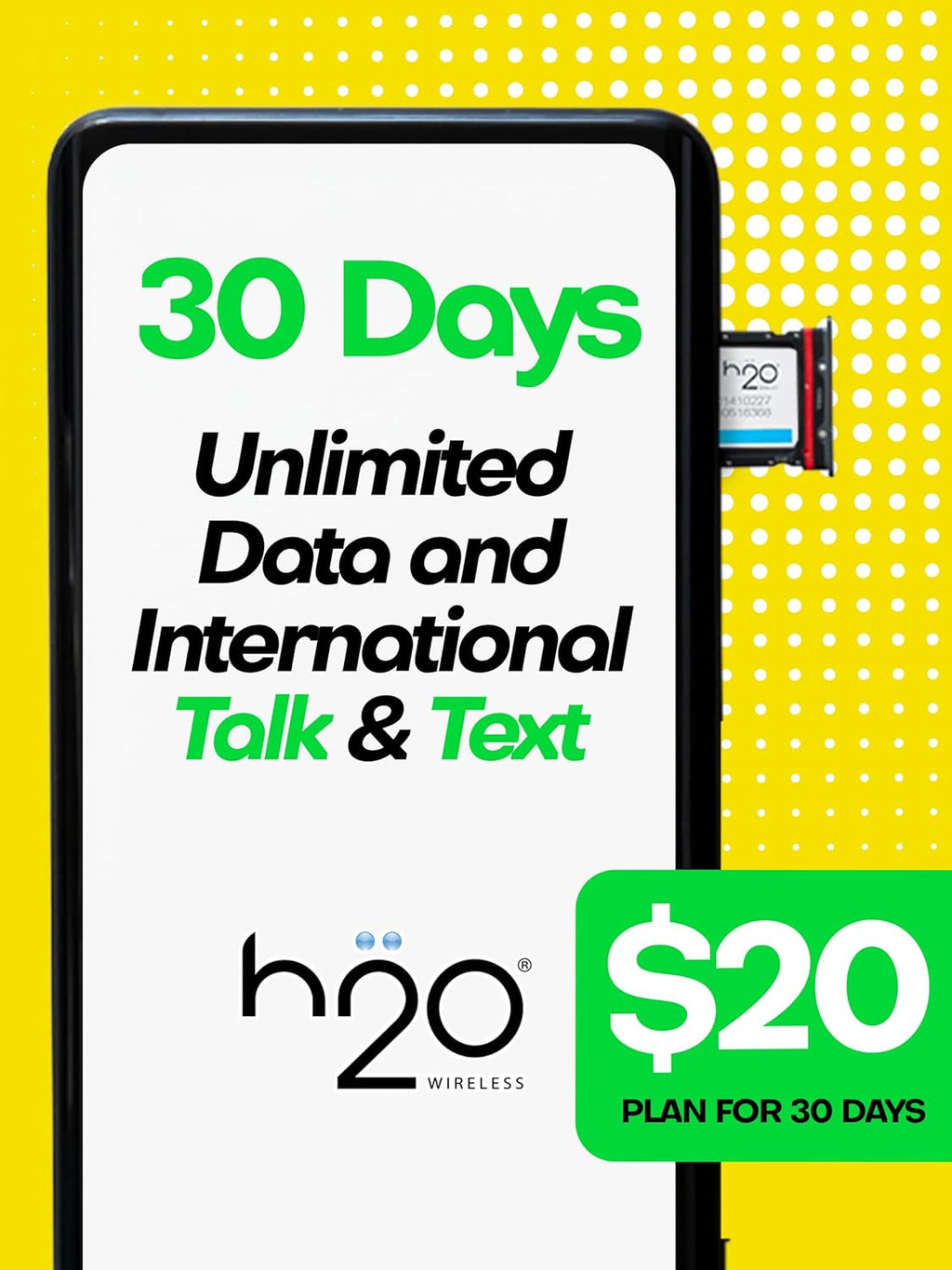 Preloaded Triple-Cut SIM Card with Unlimited Data and 2GB High-Speed Data (120-Day Plan) A756