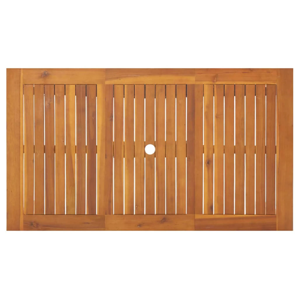 Wooden Outdoor Dining Table with Umbrella Hole N850130