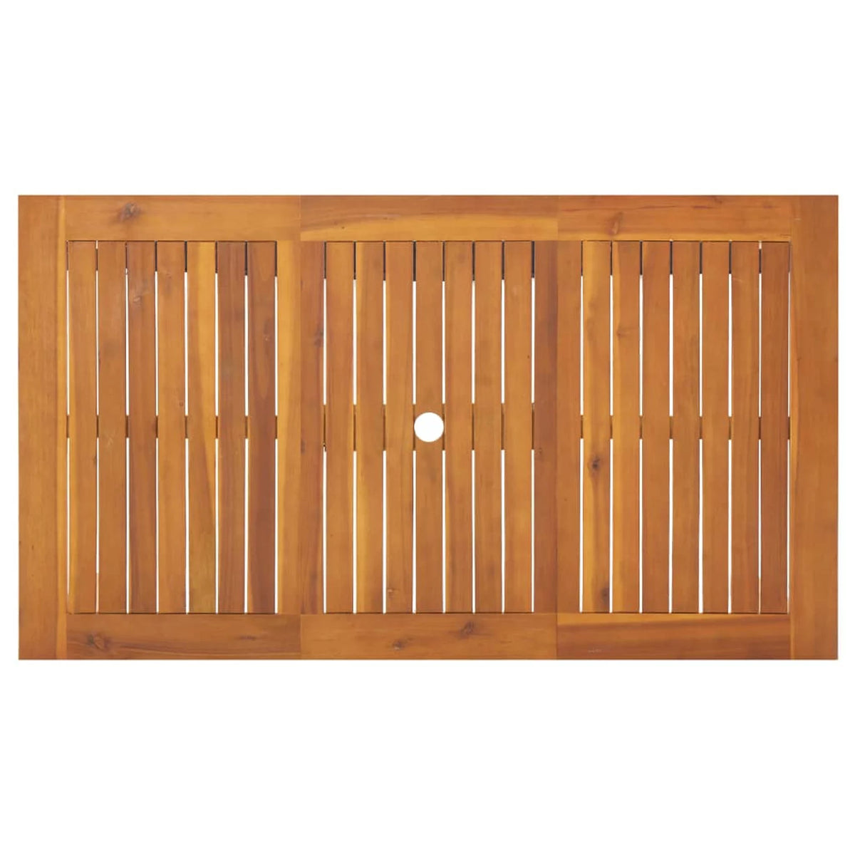 Wooden Outdoor Dining Table with Umbrella Hole N850130
