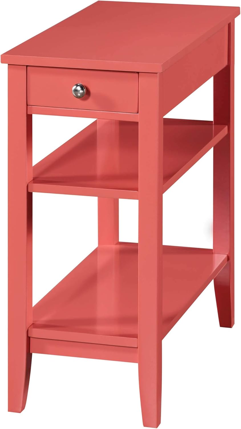 Three Tier End Table with Drawer P182
