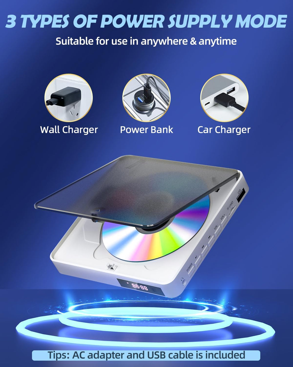 1080P Mini DVD Player with Remote Control F59055