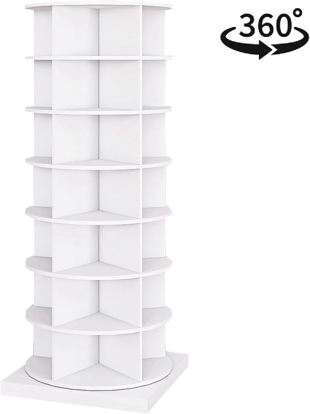 360° Rotating 7-Tiers Shoe Rack Organizer Tower Holds Up to 28 Pairs K99742
