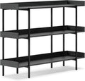 Black 3-Tier Bookcase W8844