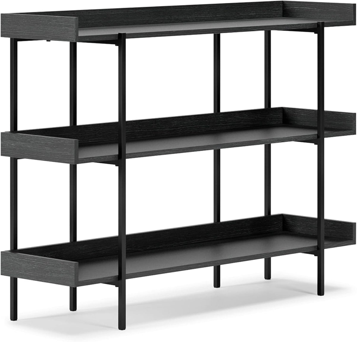 Black 3-Tier Bookcase W8844