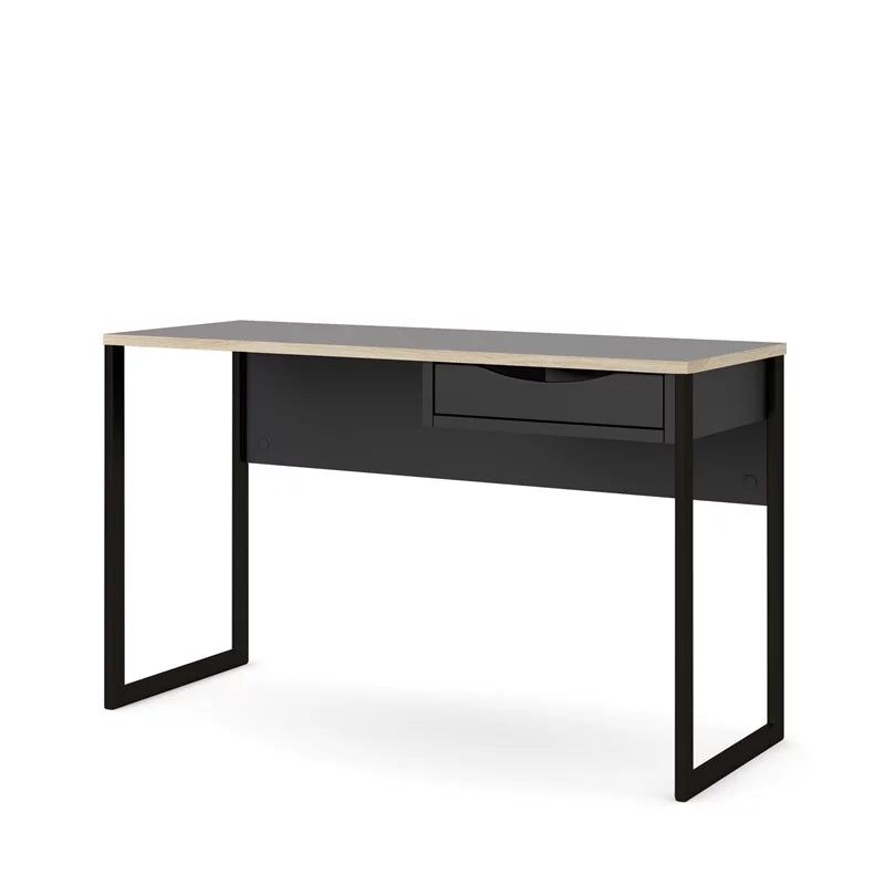 1 Drawer Desk in Black Matte and Oak M4207