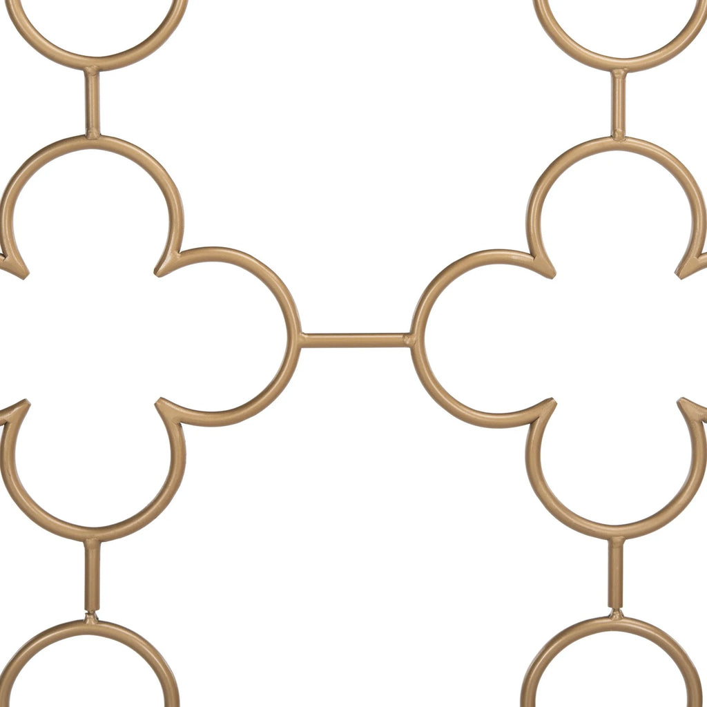 Queen Antique Gold Metal Headboard T719