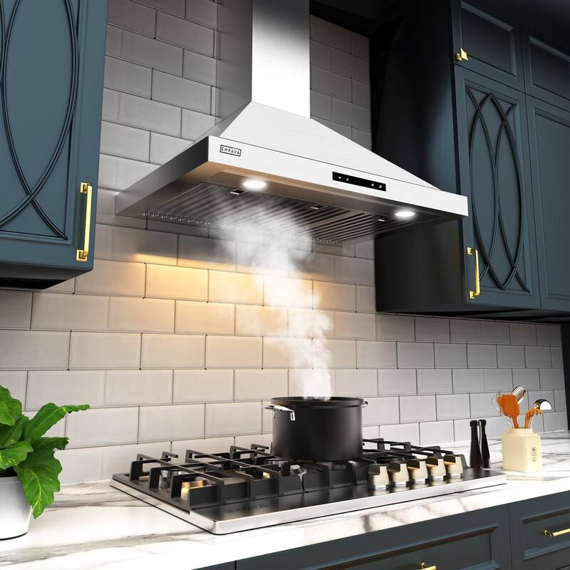36 in. 380 CFM Convertible Wall Mount Range Hood in Stainless Steel H885