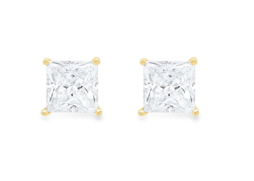 18K Yellow Gold Diamond Stud Earrings B7385