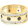 Black & White Diamond Eternity Ring 14K Yellow Gold P876409