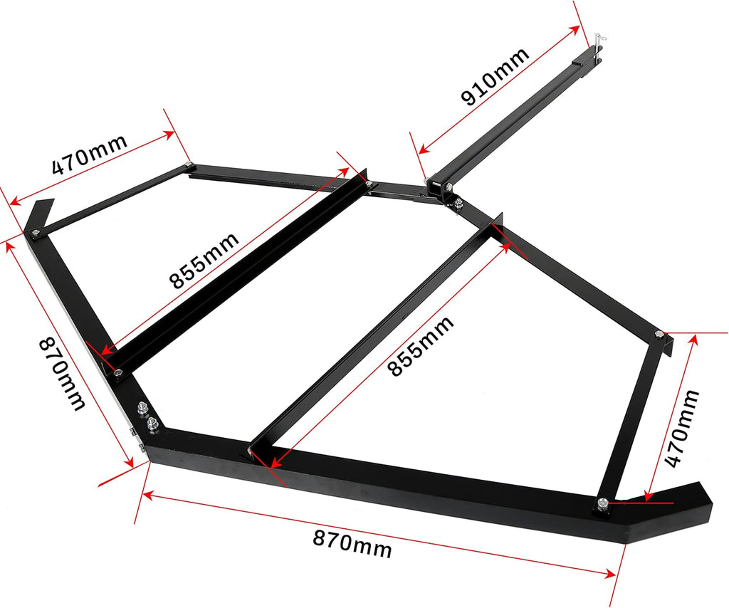 Tow Behind Drag Harrow Landscape Drag with Pin-Style Hitch K9228