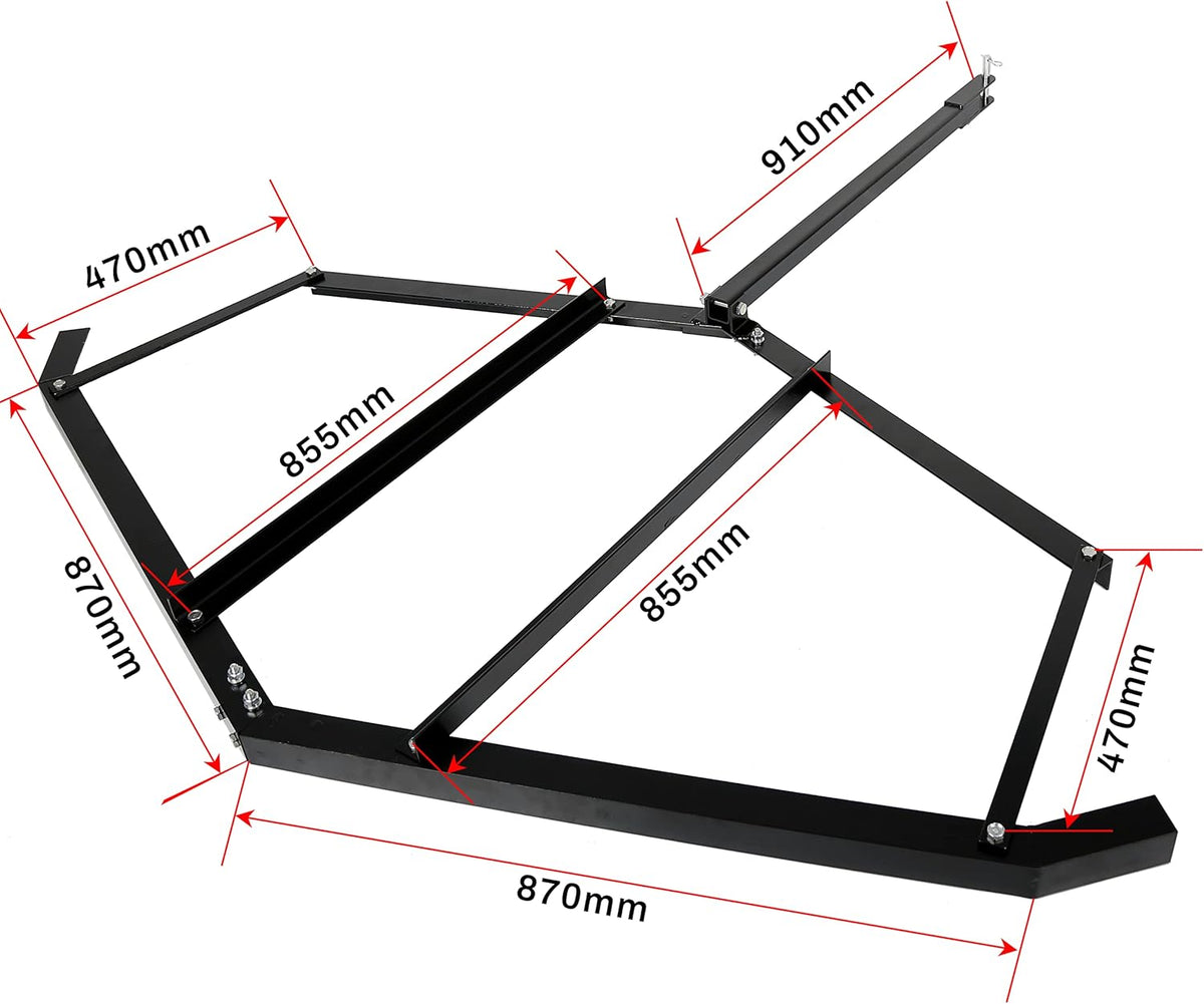 Tow Behind Drag Harrow Landscape Drag with Pin-Style Hitch K9228
