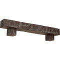 Faux Wood Fireplace Mantel Kit with Corbels, Aged Pecan E6537