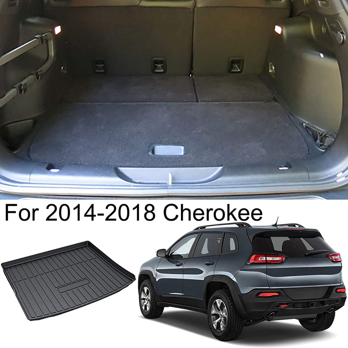Black TPO Cargo Trunk Tray Floor Mats O431