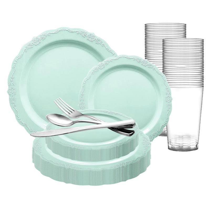 Antique Turquoise Plastic Wedding Value Set I16533