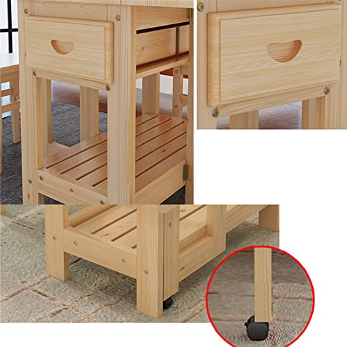 Drop Leaf Dining Table with Wheels A959