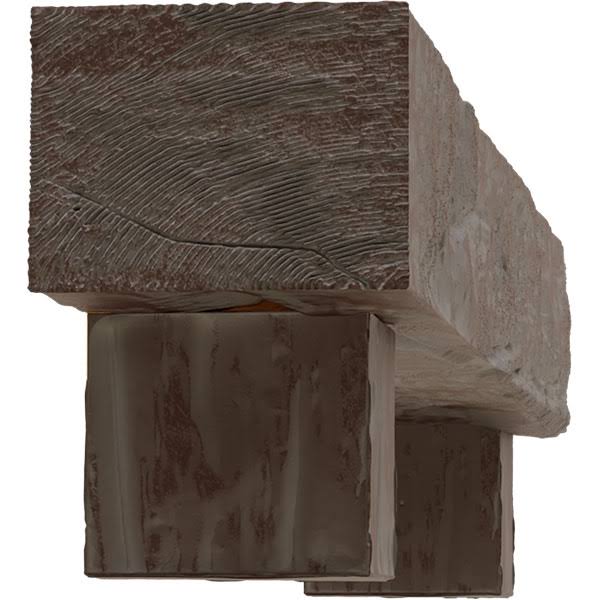 Faux Wood Fireplace Mantel Kit with Corbels, Aged Pecan E6537