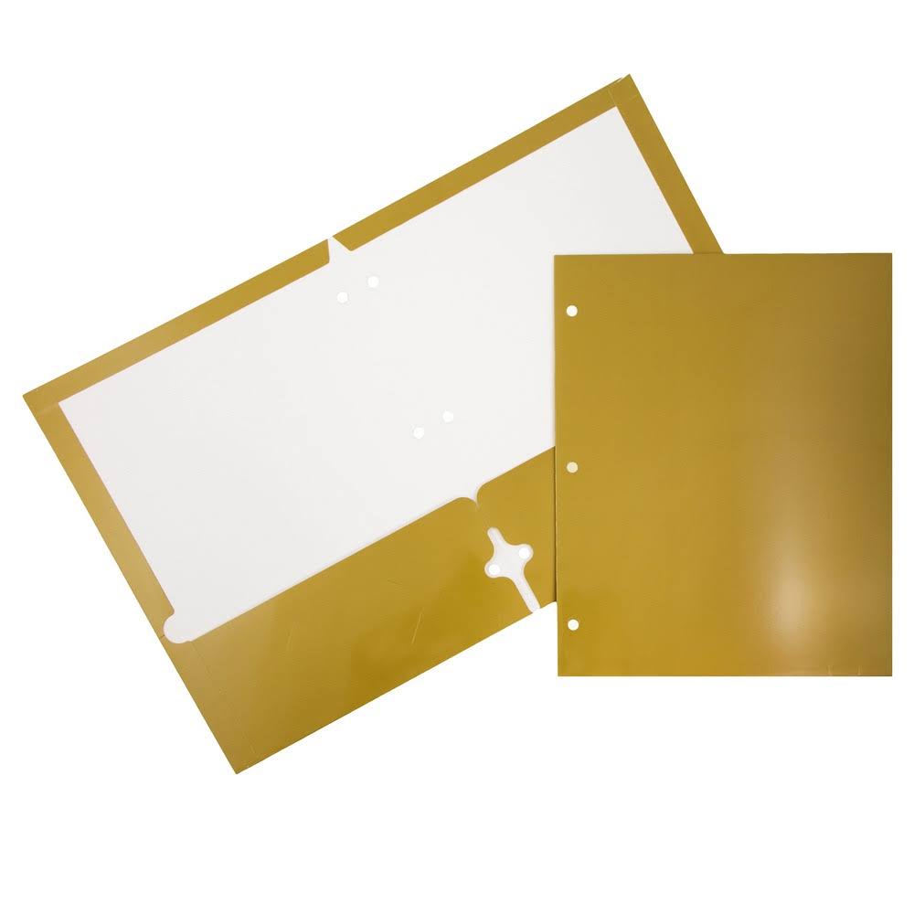 Gold 50/Pack Presentation Folder Y591
