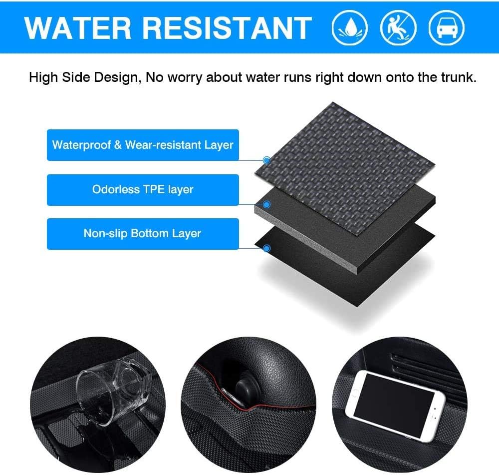 Black TPO Cargo Trunk Tray Floor Mats O431