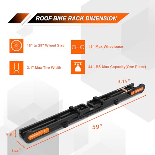 Folding Hitch Bike Rack, Heavy Duty Bicycle Carrier Platform, 2-Bike Capacity F71218