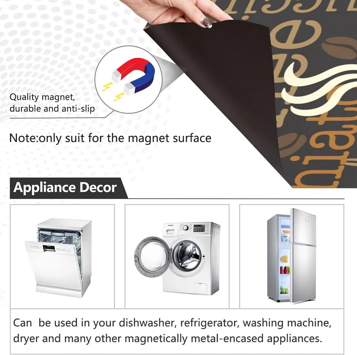 Magnetic Dishwasher Cover 23" x 26" D333