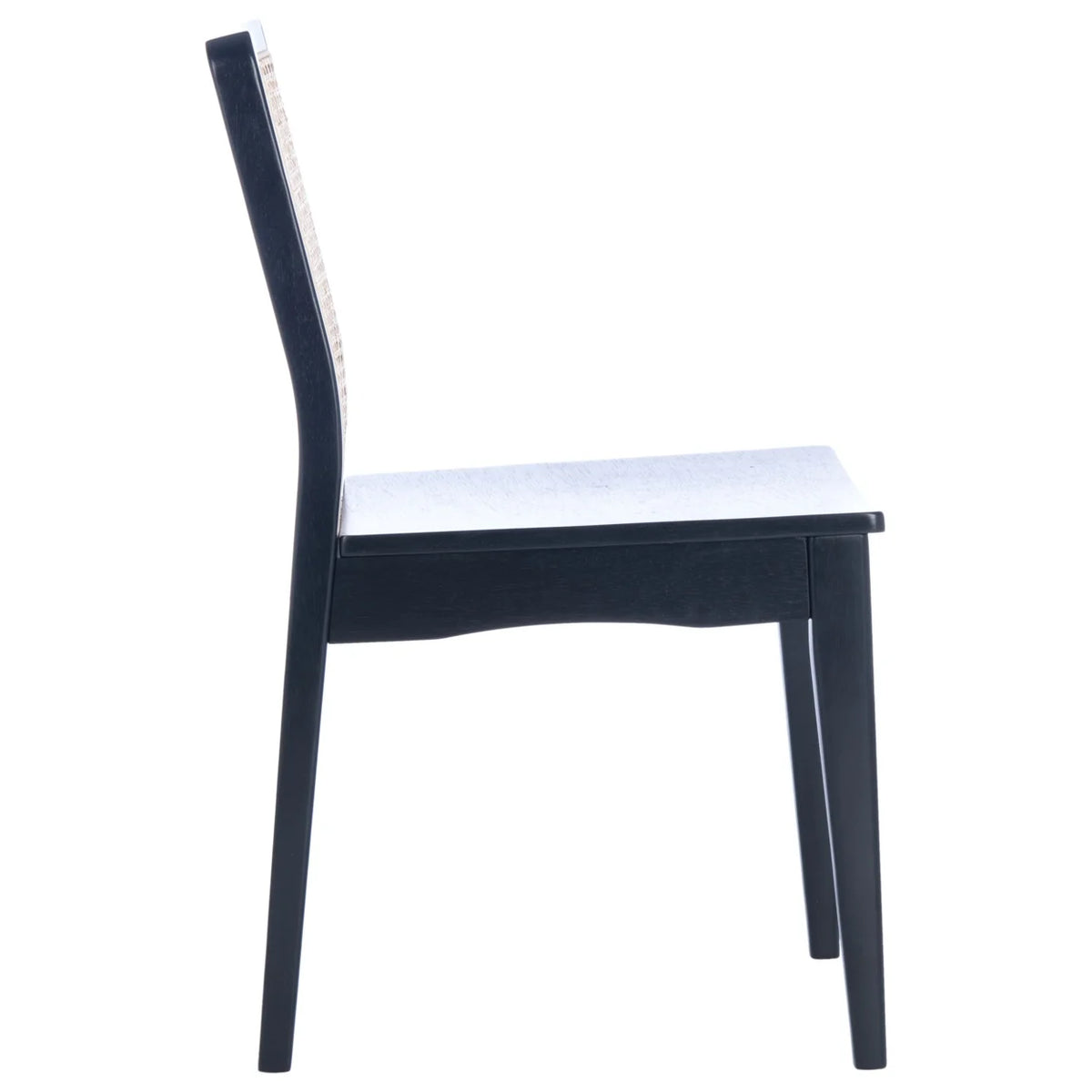Rattan Dining Chair, Black/Natural, Set of 2 O420