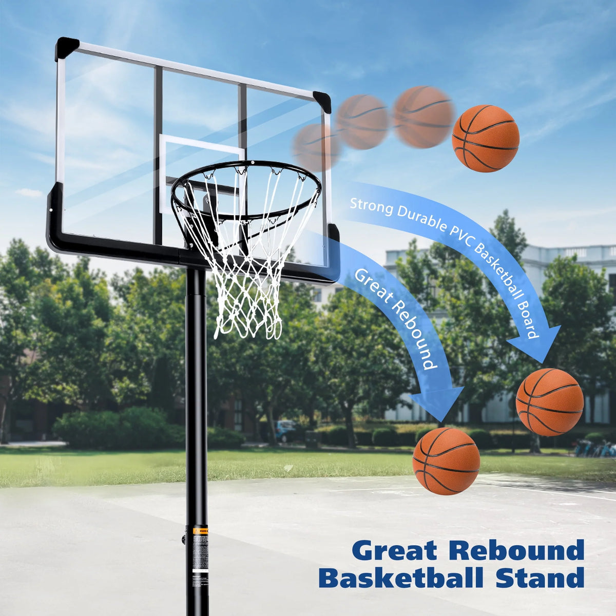 Portable Basketball Hoop with Adjustable Height F4133