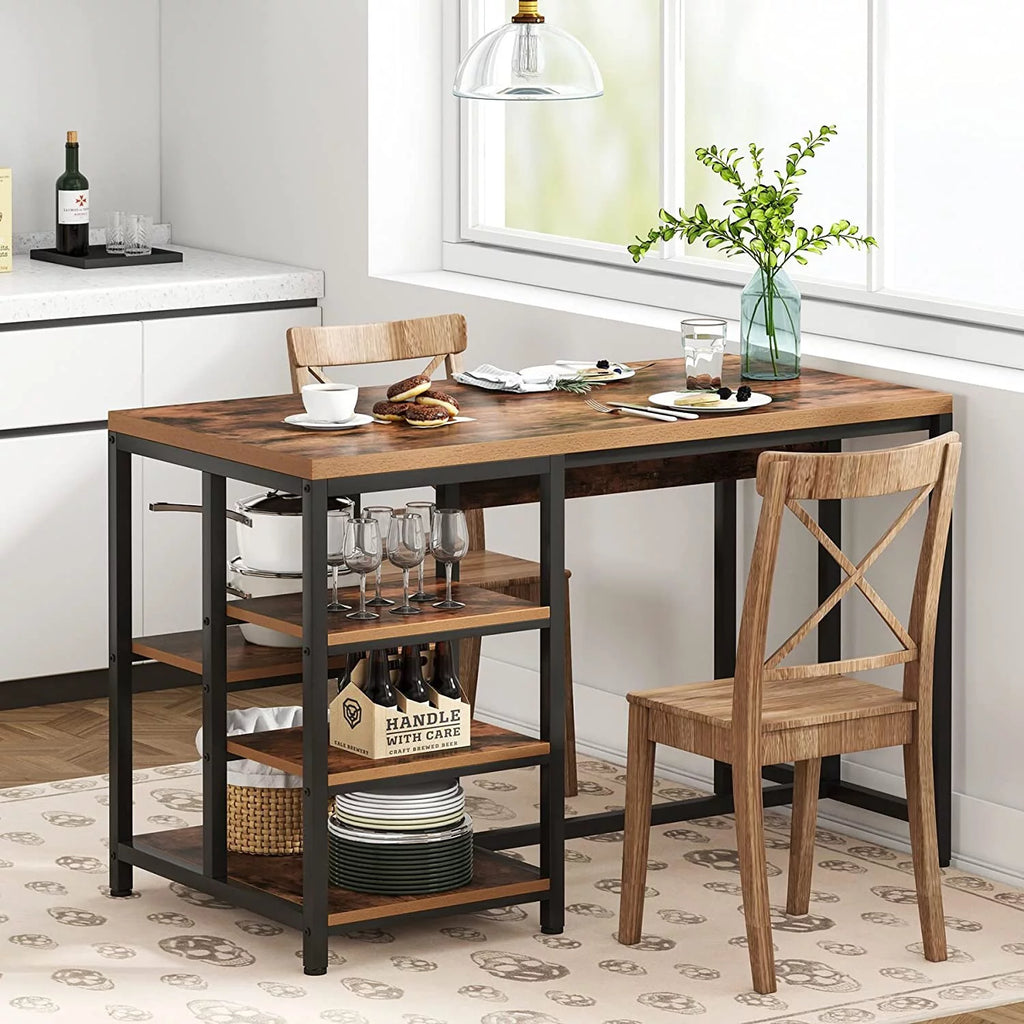 Kitchen Island with Storage Shelves P52696