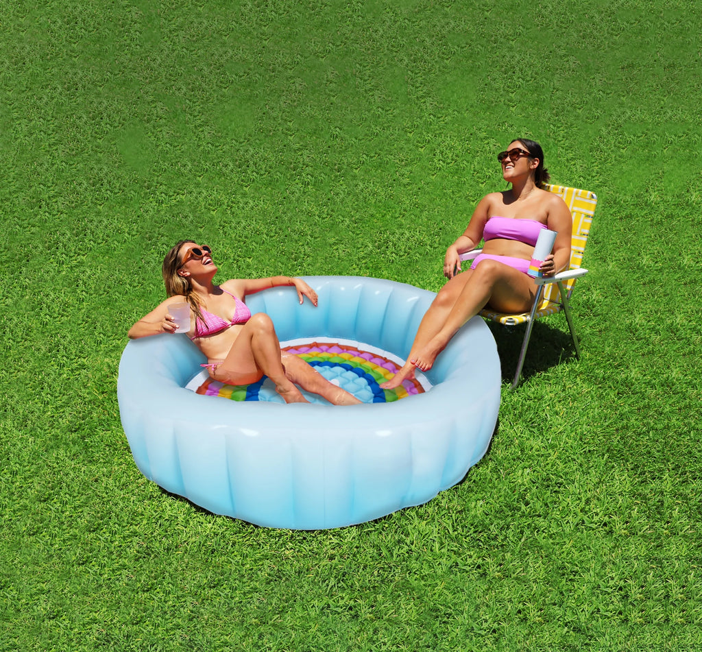 Blue Ombre Round Inflatable Swimming Pool D5409