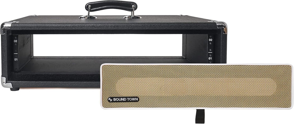 2U Amp Rack Case with Dust Cover and Kickstand Y45425