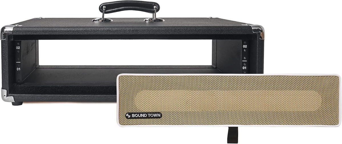 2U Amp Rack Case with Dust Cover and Kickstand Y45425
