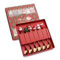 Stainless Steel Christmas Tree Tea Spoon Set 6pcs R309089