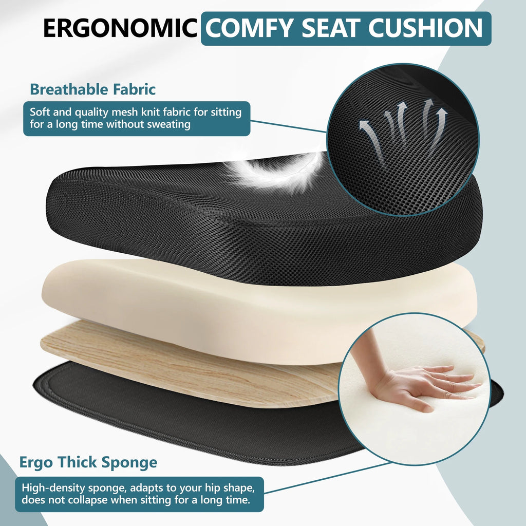 Black Ergonomic Office Chair with Lumbar Support and Flip up Arms F66263