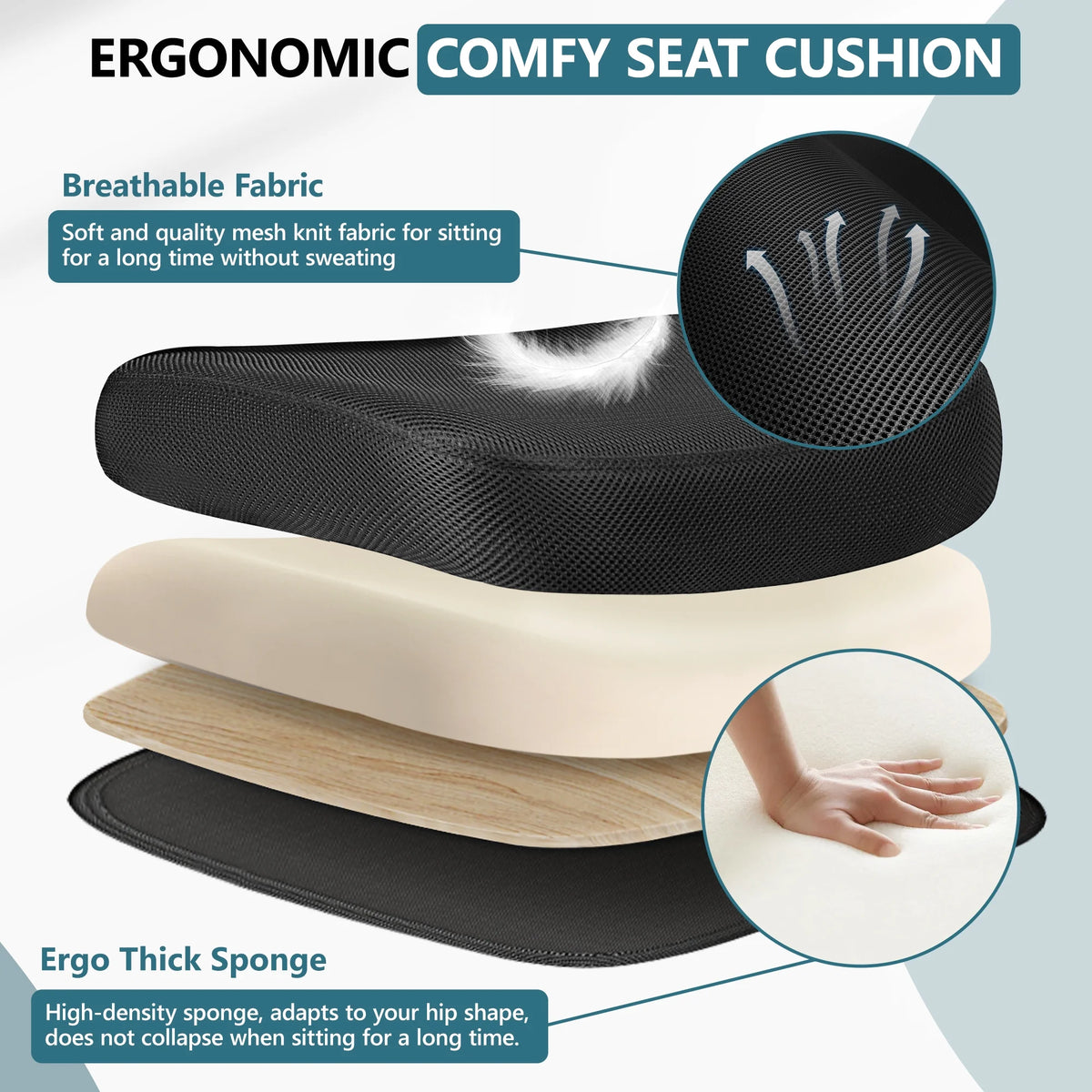 Black Ergonomic Office Chair with Lumbar Support and Flip up Arms F66263