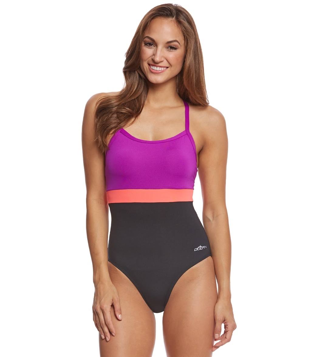 Black Purple Coral One Piece J376323