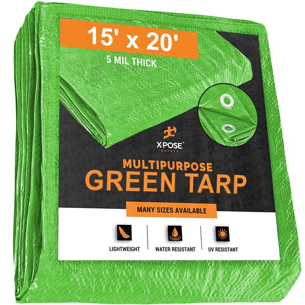 Green Poly Tarps 15 x 20 - Case of 6 P87656