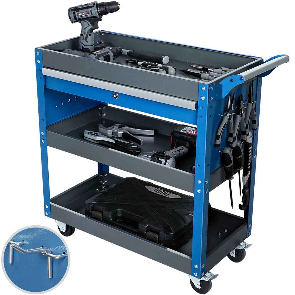 3 Tier Heavy Duty Trolley with Hooks Y797055