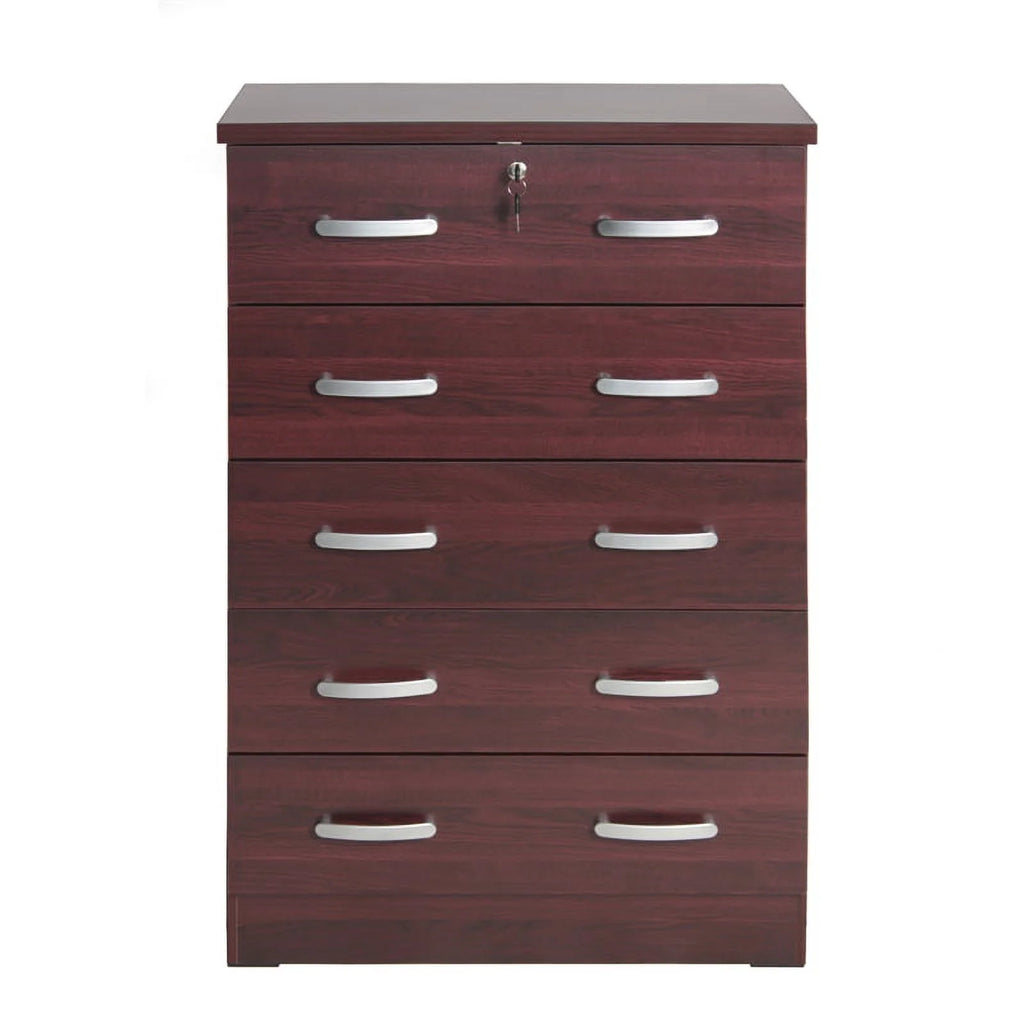 3-Piece Set with Twin Bed Dresser with Lock and Nightstand in Black R772121