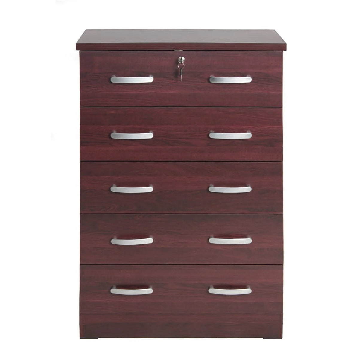 3-Piece Set with Twin Bed Dresser with Lock and Nightstand in Black R772121