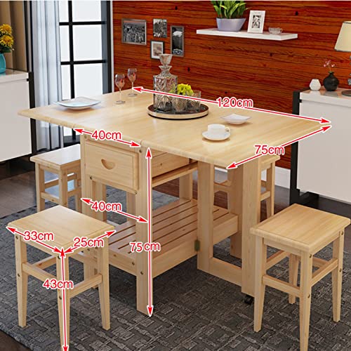 Drop Leaf Dining Table with Wheels A959