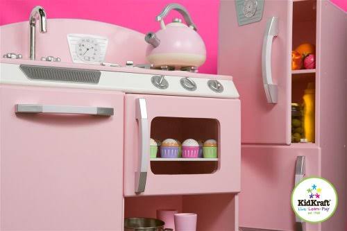 Pink Retro Kitchen and Refrigerator P3113