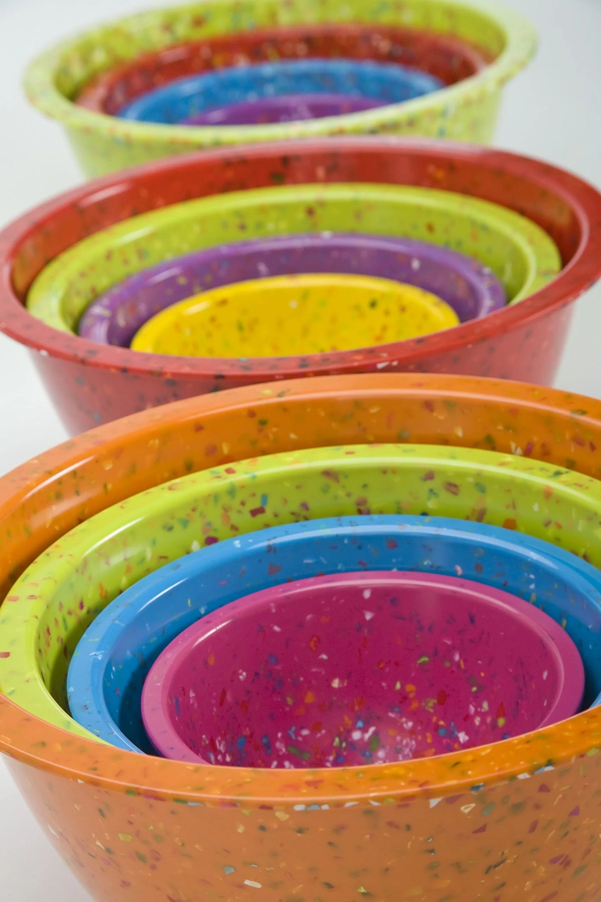 4 Piece Melamine Mixing Bowls in Orange, Kiwi, Turquoise, Magenta C7568