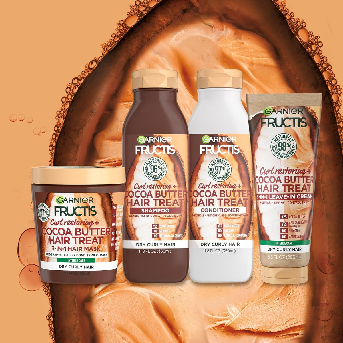 Curl Restoring Cocoa Butter Hair Treat 3 In 1 Leave In Cream 6.8oz W59446