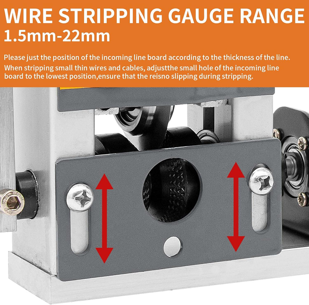 Automatic Wire Stripper Machine Wire Diameter 0.04-0.79inch Adjustable Power 40W Portable Cable Stripper M785311