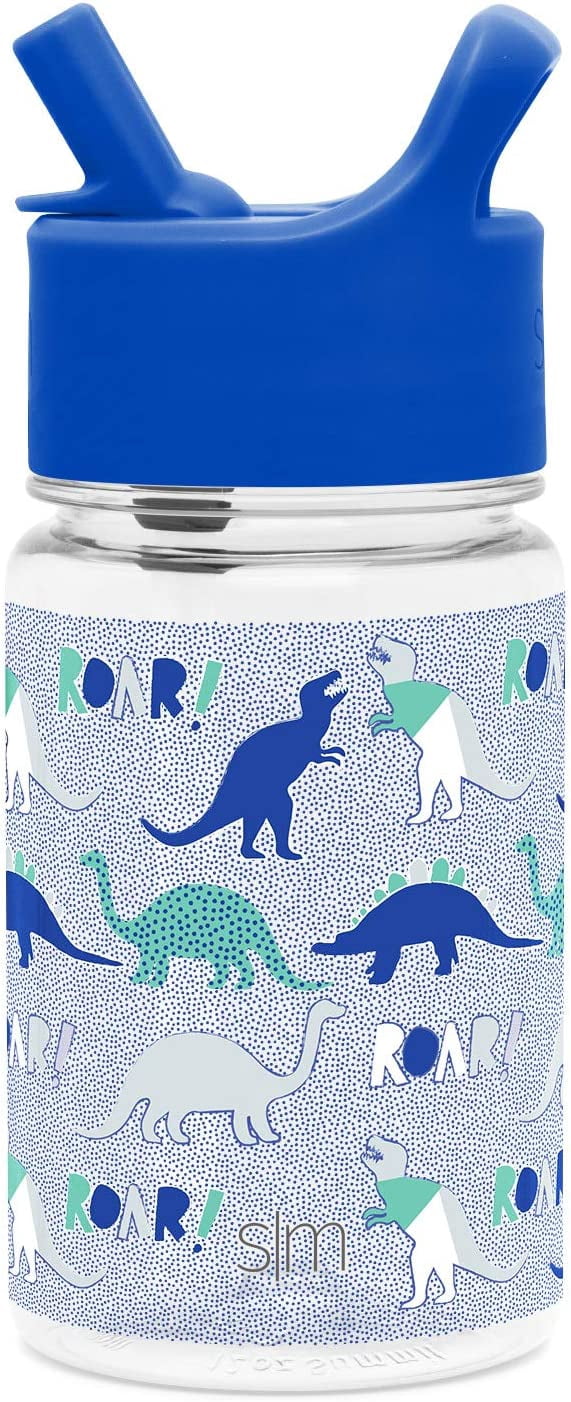 12oz Tritan Plastic Kids Water Bottle with Straw Lid W345211